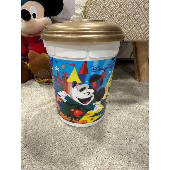 Disney Parks Mickey & Friends Popcorn Buckets Set Of 2 With Handles & Lids - Picture 7 of 11